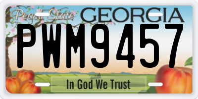 GA license plate PWM9457