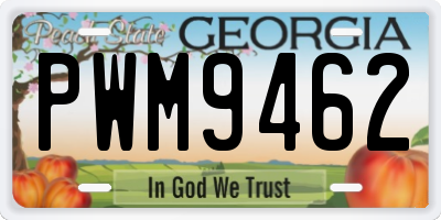 GA license plate PWM9462