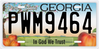 GA license plate PWM9464