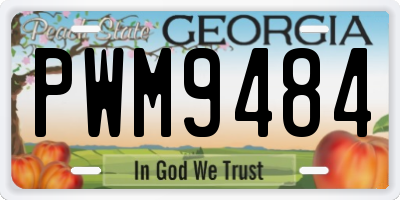 GA license plate PWM9484