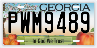 GA license plate PWM9489