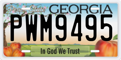GA license plate PWM9495