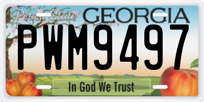 GA license plate PWM9497