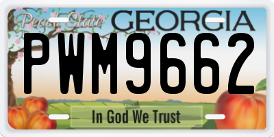 GA license plate PWM9662