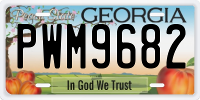 GA license plate PWM9682