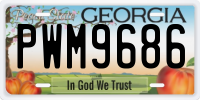 GA license plate PWM9686