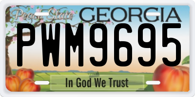 GA license plate PWM9695