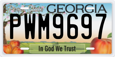 GA license plate PWM9697