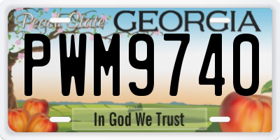GA license plate PWM9740