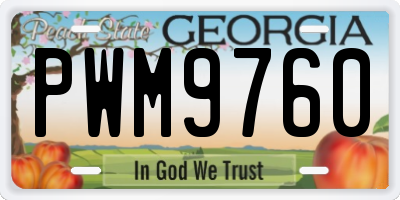 GA license plate PWM9760