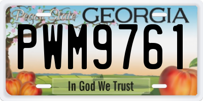 GA license plate PWM9761