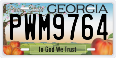 GA license plate PWM9764