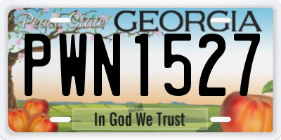 GA license plate PWN1527