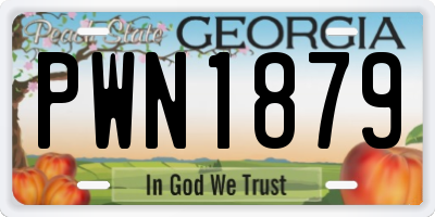GA license plate PWN1879