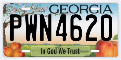 GA license plate PWN4620