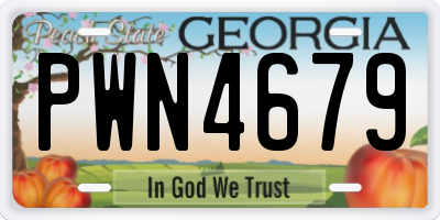 GA license plate PWN4679
