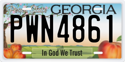 GA license plate PWN4861