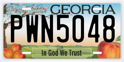 GA license plate PWN5048