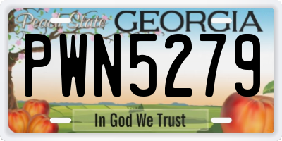 GA license plate PWN5279