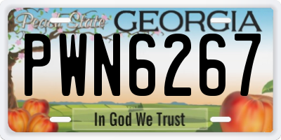 GA license plate PWN6267
