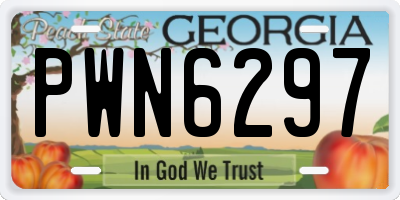GA license plate PWN6297
