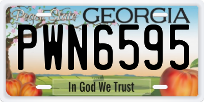 GA license plate PWN6595