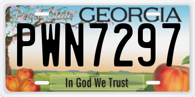GA license plate PWN7297