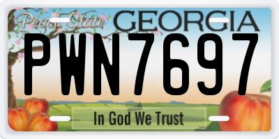 GA license plate PWN7697