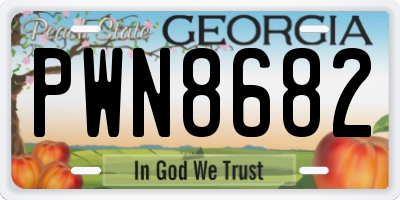 GA license plate PWN8682