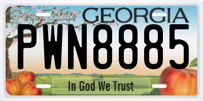 GA license plate PWN8885