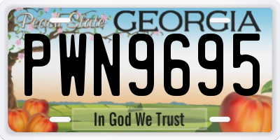 GA license plate PWN9695