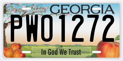 GA license plate PWO1272