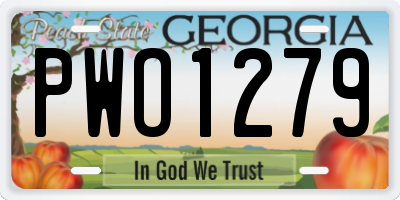 GA license plate PWO1279