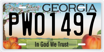 GA license plate PWO1497