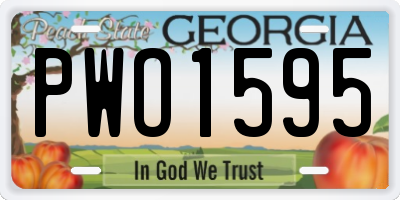 GA license plate PWO1595