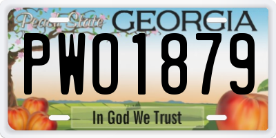 GA license plate PWO1879