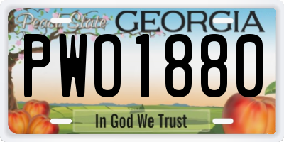GA license plate PWO1880