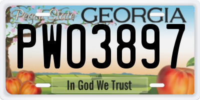 GA license plate PWO3897