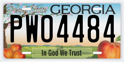 GA license plate PWO4484