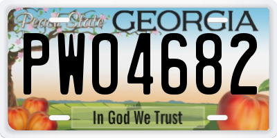 GA license plate PWO4682