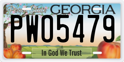 GA license plate PWO5479