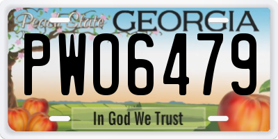 GA license plate PWO6479