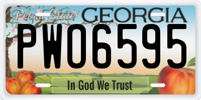 GA license plate PWO6595