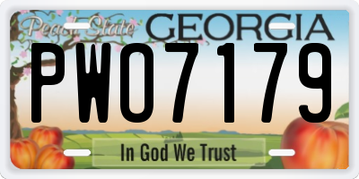 GA license plate PWO7179