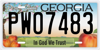 GA license plate PWO7483