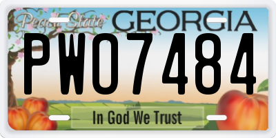GA license plate PWO7484