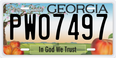 GA license plate PWO7497
