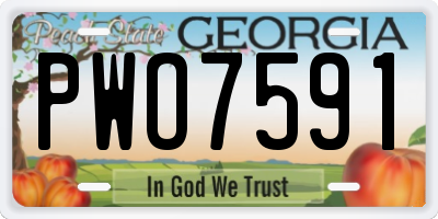 GA license plate PWO7591