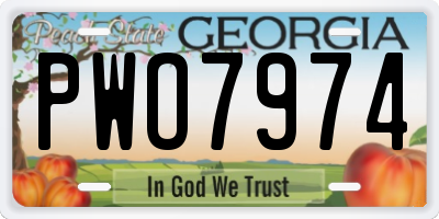 GA license plate PWO7974