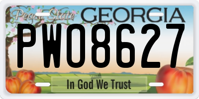 GA license plate PWO8627